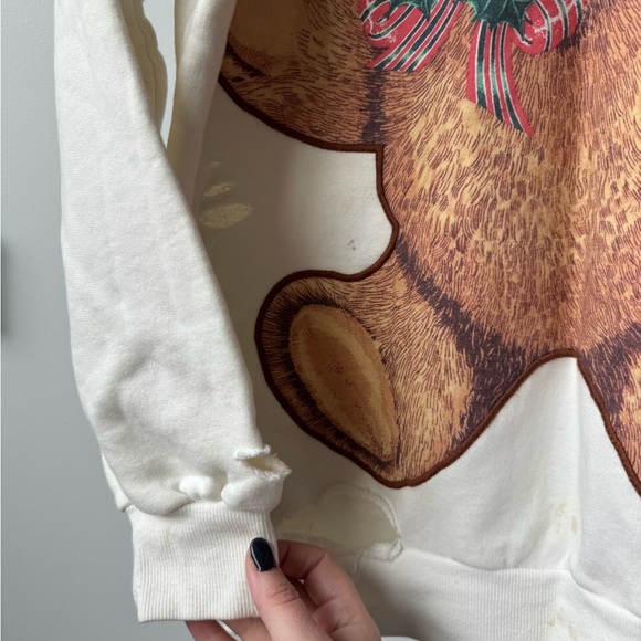 R13 White Teddy Bear Sweatshirt - Picture 10 of 12